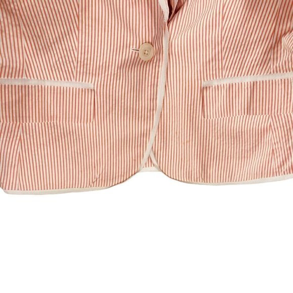 Brooks Brothers Stellita Fit Coral Striped Women’s Blazer Jacket NWOT - Picture 4 of 14